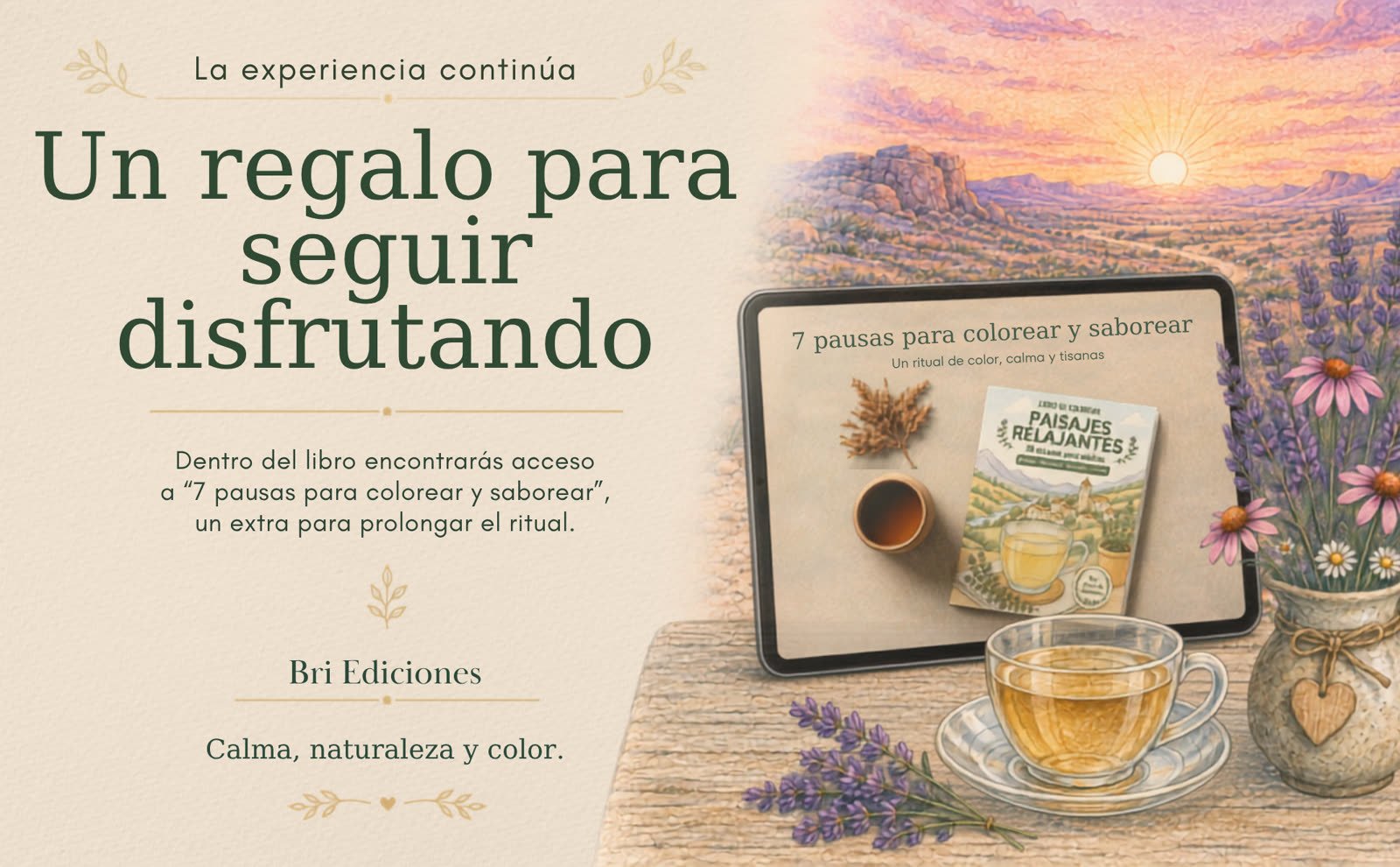 Presentación del regalo extra incluido en el interior del libro